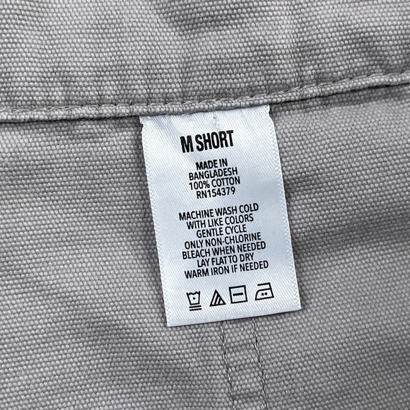 Aeropostale Pants Womens Medium Short Grey Canvas Utility Cargo Wide Leg Baggy - Picture 16 of 16